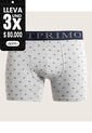 Boxer Algodón Estampado, Realce Pespuntado Elastico Expuesto X1 Para Hombre Gris Patprimo de Patprimo