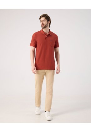 Polo Para Hombre Cuello Tejido Con Bolsillo Color Rojo  Marca Patprimo #44111313