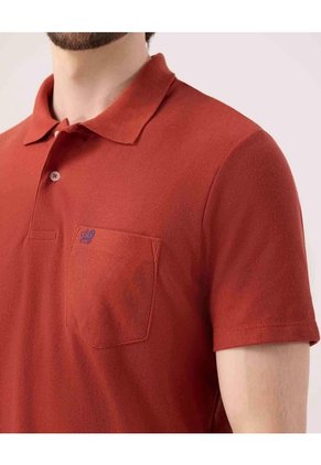 Polo Para Hombre Cuello Tejido Con Bolsillo Color Rojo  Marca Patprimo #44111313