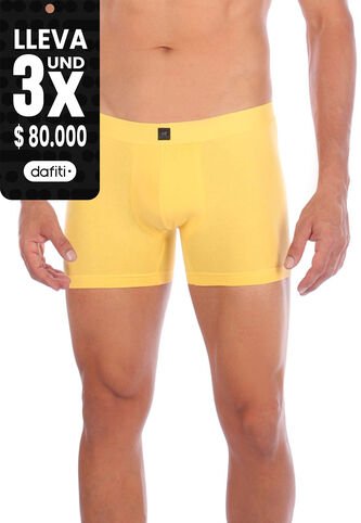 Boxer  Clásicos Y Tonalidad Vivaz En Lycra-Algodón X1 Para Hombre Amarillo Patprimo Patprimo
