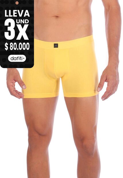 Boxer  Clásicos Y Tonalidad Vivaz En Lycra-Algodón X1 Para Hombre Amarillo Patprimo