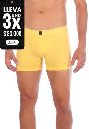 Boxer Clásicos Y Tonalidad Vivaz En Lycra-Algodón X1 Para Hombre Amarillo Patprimo