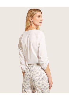 Blusa Para Mujer Manga 3/4 Color Blanco Marca Patprimo #30121970