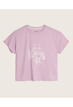 Camiseta Para Niña Manga Corta Color Rosa Marca Patprimo #86090332