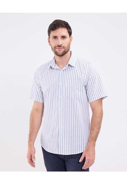 Camisa Para Hombre Manga Corta Con Bolsillo Cuello Formal C Color Azul Marca Patprimo #44013150