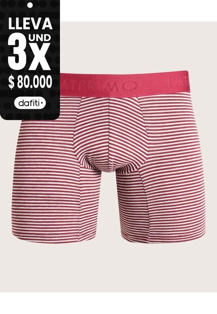 Pantaloncillo Algodón Mini Rayas Preteñido Elástico Expuesto X1 Para Hombre Vino Patprimo