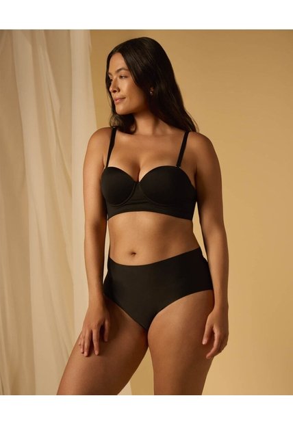 Brasier Balconette Strapless Multiusos X1 Para Mujer Negro Patprimo