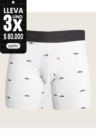 Bóxer Medio Estampado Miniprint En Algodón  X1 Para Hombre Hueso Patprimo Patprimo