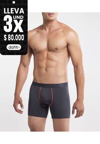 Boxer  Con Detalles En Contraste Lycra-Algodón X1 Para Hombre Negro Patprimo Patprimo