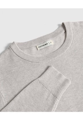 Saco  Para Hombre Cuello Redondo Color Gris Marca Patprimo #44330234