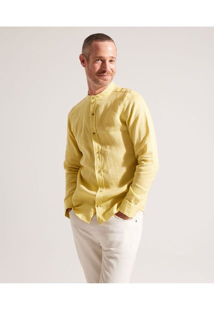 Camisa Para Hombre Manga Larga Sin Bolsillo Color Amarillo  Marca Patprimo #44012889