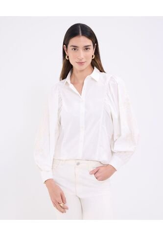 Camisa Para Mujer Manga Larga Color Blanco Marca Patprimo #30010712 Patprimo