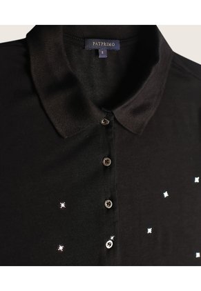 Polo Para Mujer Manga Corta Color Azul Marca Patprimo #30110330