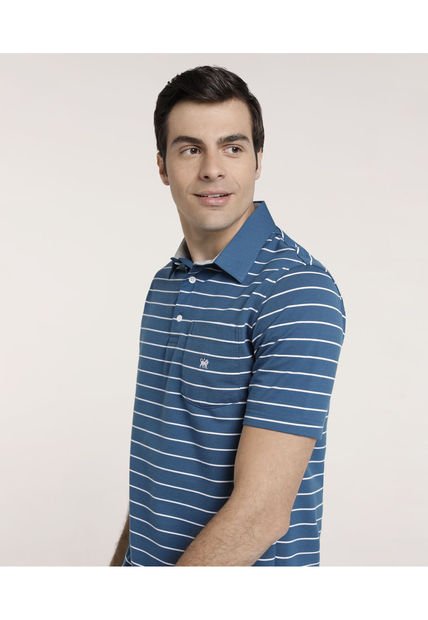 Polo Para Hombre Cuello Maquina Con Bolsillo Color Azul  Marca Patprimo #44111106
