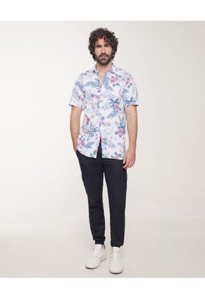 Camisa Para Hombre Manga Corta Sin Bolsillo Color Azul Claro Marca Patprimo #44012951