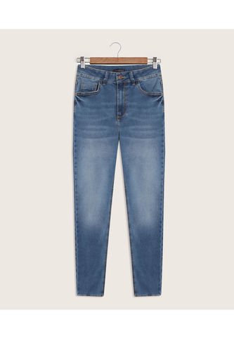 Jean Skinny Tiro Medio  Para Mujer Azul Patprimo Patprimo