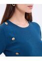 Saco Para Mujer Cuello Redondo Color Azul Marca Patprimo #30330629 de Patprimo