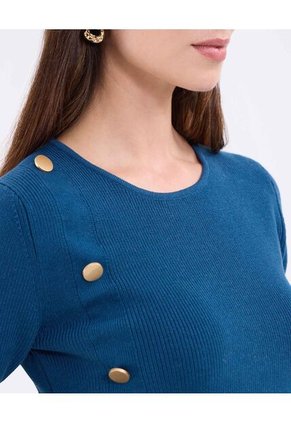 Saco Para Mujer Cuello Redondo Color Azul Marca Patprimo #30330629