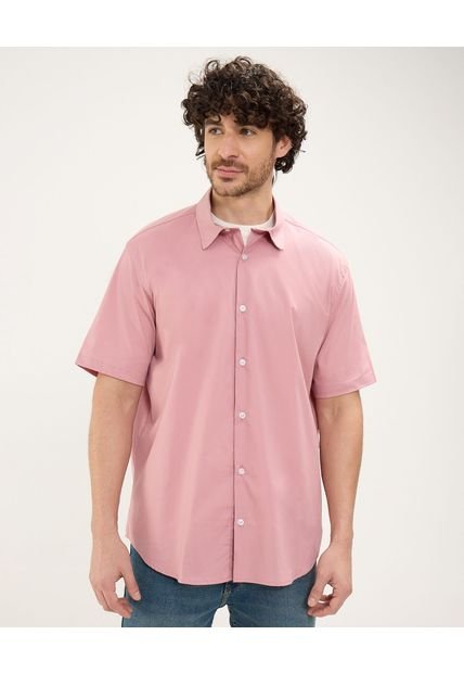 Camisa Para Hombre Manga Corta Con Bolsillo Cuello Casual C Color Morado Marca Patprimo #44012578