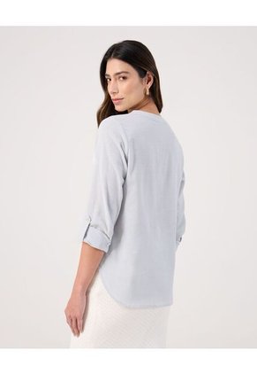 Blusa Para Mujer Manga Larga Color Gris Marca Patprimo #30123576