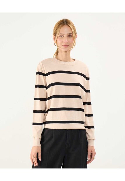 Saco Para Mujer Cuello Redondo Color Beige Marca Patprimo #30330591