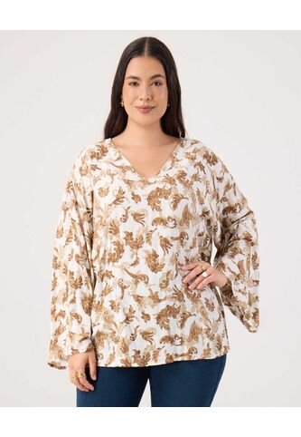 Blusa Para Mujer Manga Larga Color Crudo Marca Patprimo #14121384 Patprimo