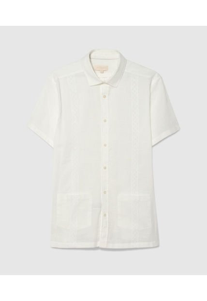 Camisa Guayabera Para Hombre Manga Corta Con Bolsillo Color Blanco Marca Patprimo #44030373
