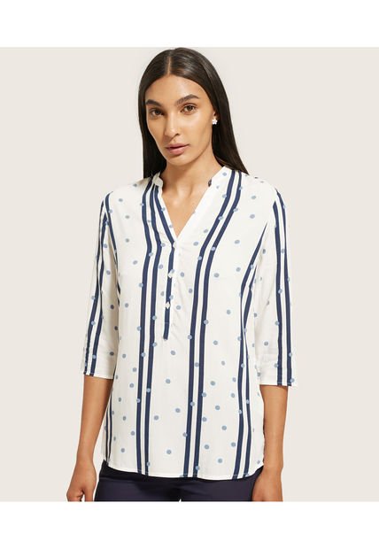 Blusa Para Mujer Manga 3/4 Color Blanco Marca Patprimo #30122568