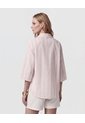 Camisa Manga 3/4 Con Silueta Amplia   Para Mujer Crema Patprimo de Patprimo