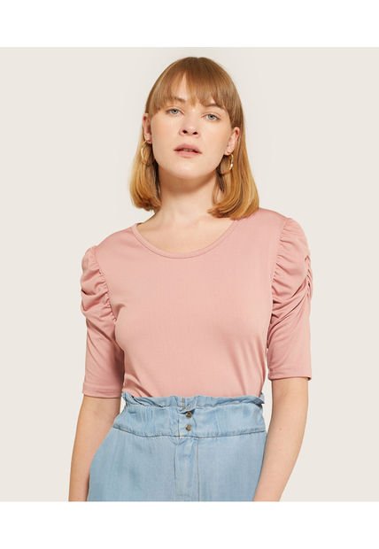Camiseta Para Mujer Manga Corta Color Rosa Marca Patprimo #30092787