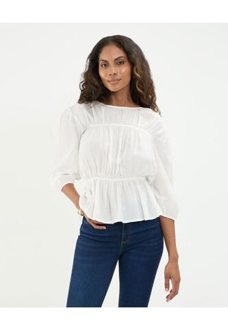 Blusa Para Mujer Manga 3/4 Color Blanco Marca Patprimo #30123489 Patprimo