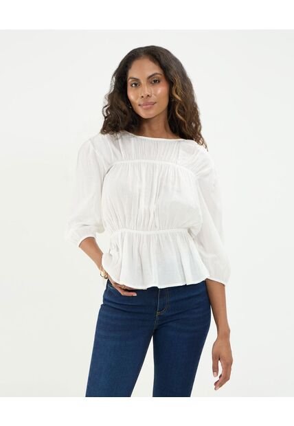 Blusa Para Mujer Manga 3/4 Color Blanco Marca Patprimo #30123489