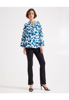 Blusa Para Mujer Manga 3/4 Color Azul  Marca Patprimo #30123153