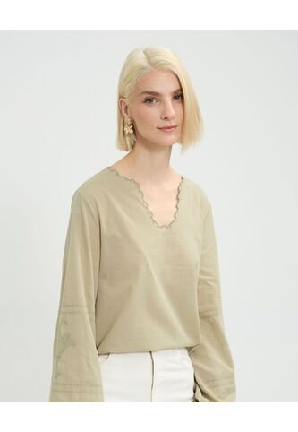 Blusa Para Mujer Manga Larga Color Verde Marca Patprimo #30123500 Patprimo