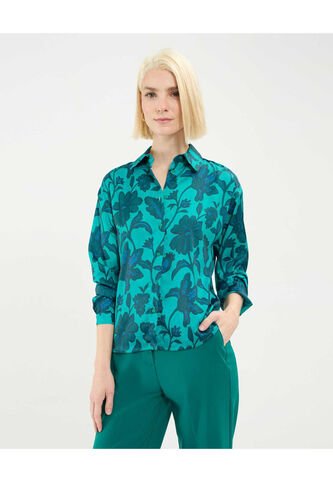 Camisa Para Mujer Manga Larga Color Verde Marca Patprimo #30010691 Patprimo