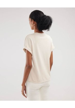 Camiseta Para Mujer Patprimo Color Beige Material 100% Algodón