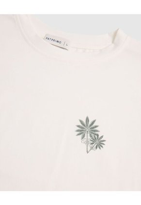 Camiseta  Para Mujer Manga Corta Cuello Redondo Color Crema Marca Patprimo #30093798