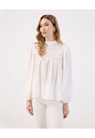 Blusa  Para Mujer Manga Larga Color Blanco Marca Patprimo #30123624 Patprimo