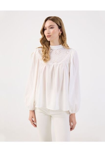 Blusa  Para Mujer Manga Larga Color Blanco Marca Patprimo #30123624