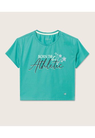 Camiseta Para Niña Manga Corta Color Verde  Marca Patprimo #86090334 Patprimo