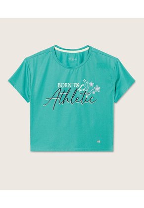 Camiseta Para Niña Manga Corta Color Verde  Marca Patprimo #86090334