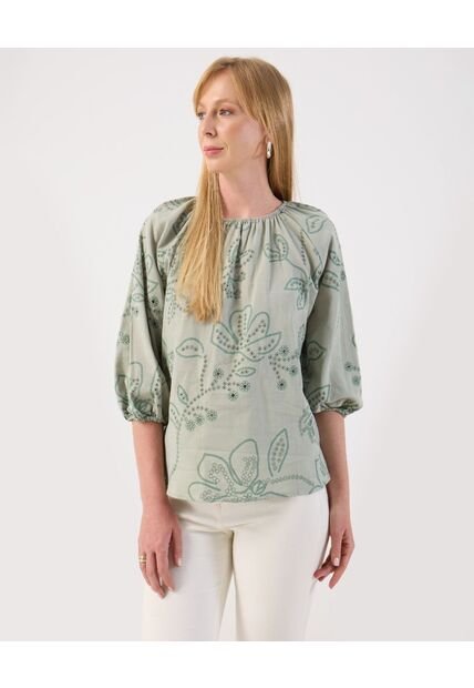 Blusa  Para Mujer Manga 3/4 Color Verde Marca Patprimo #30123568