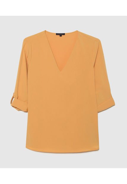 Blusa Para Mujer Manga 3/4 Color Amarillo  Marca Patprimo #30123103