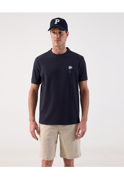 Camiseta  Para Hombre Manga Corta Cuello Redondo Color Azul Marca Patprimo #44097311