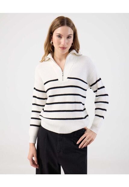 Saco  Para Mujer Zipper Color Blanco Marca Patprimo #30330656