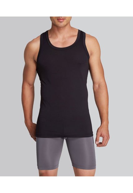 Camiseta Interior Para Hombre Interior M/Sisa Lisa Color Negro Marca Patprimo #44020022