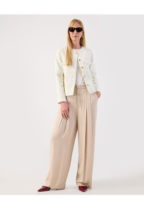 Chaqueta  Para Mujer Estructurada Color Crema Marca Patprimo #30080600