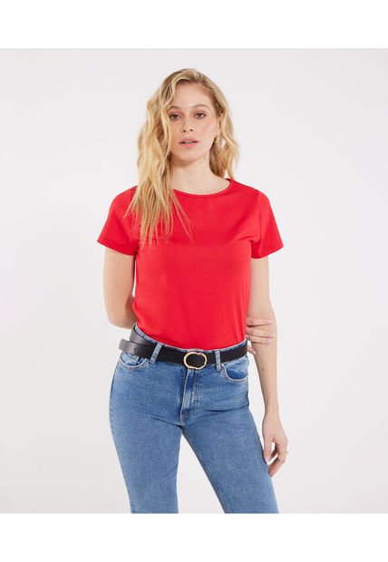 Camiseta Para Mujer Manga Corta Color Rojo  Marca Patprimo #30093335