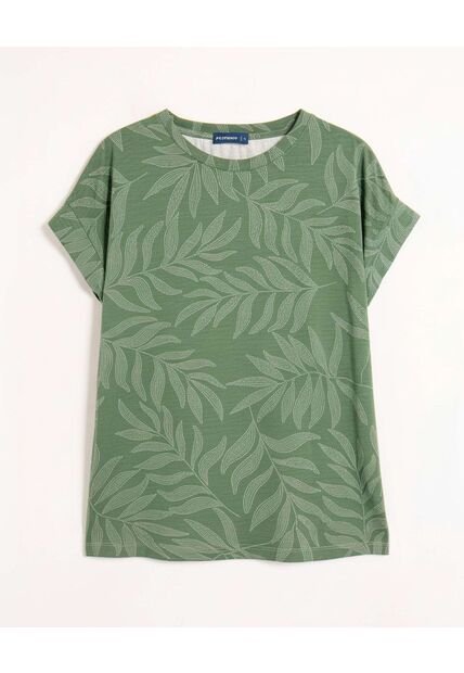 Camiseta  Para Mujer Manga Corta Cuello Redondo Color Verde Marca Patprimo #30093800