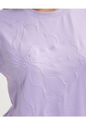 Camiseta Para Mujer Patprimo Color Morado Material 62% Poliéster 34% Algodón 4% Elastano